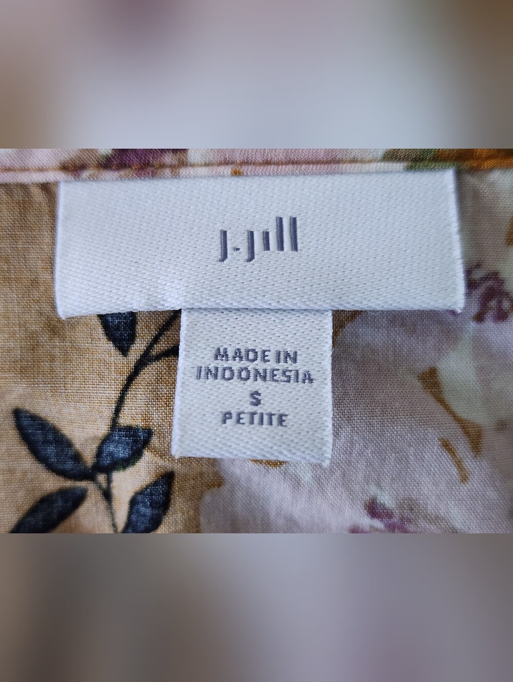 J. Jill | Floral V-Neck Blouse With Bell Sleeves | Mustard | Petite Small - Picture 3 of 4